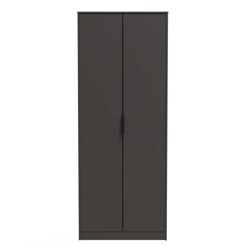 Image of Fuji 2 Door Wardrobe In Graphite (Ready Assembled)