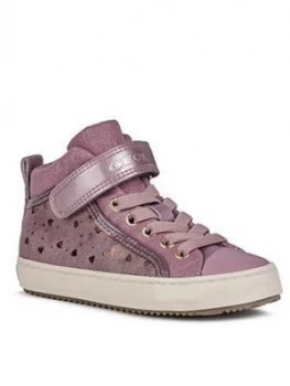 Image of Geox Kalispera Girls Mid High Top Trainer - Pink