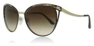 Image of Bvlgari BV6083 Sunglasses Brown/Pale Gold 203013 56mm
