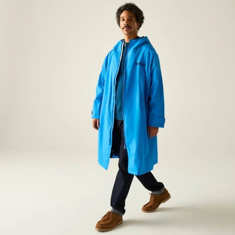 Image of Regatta Adult Waterproof Changing Robe in Blue Size: XS/S Blue Unisex XS/S