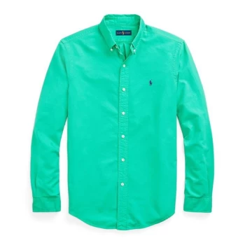Image of Polo Ralph Lauren Slim Fit Garment Dyed Oxford Shirt - Cabo Green