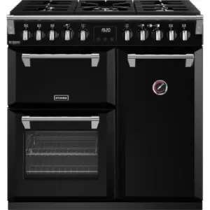 Image of Stoves Richmond Deluxe ST DX RICH D900DF BK 90cm Dual Fuel Range Cooker - Black - A Rated