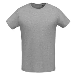 Image of SOLS Mens Martin T-Shirt (L) (Grey Marl)