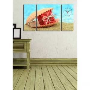 Image of 3P204045CS-16 Multicolor Decorative Canvas Wall Clock (3 Pieces)