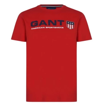 Image of Gant Retro Shield T Shirt - Red