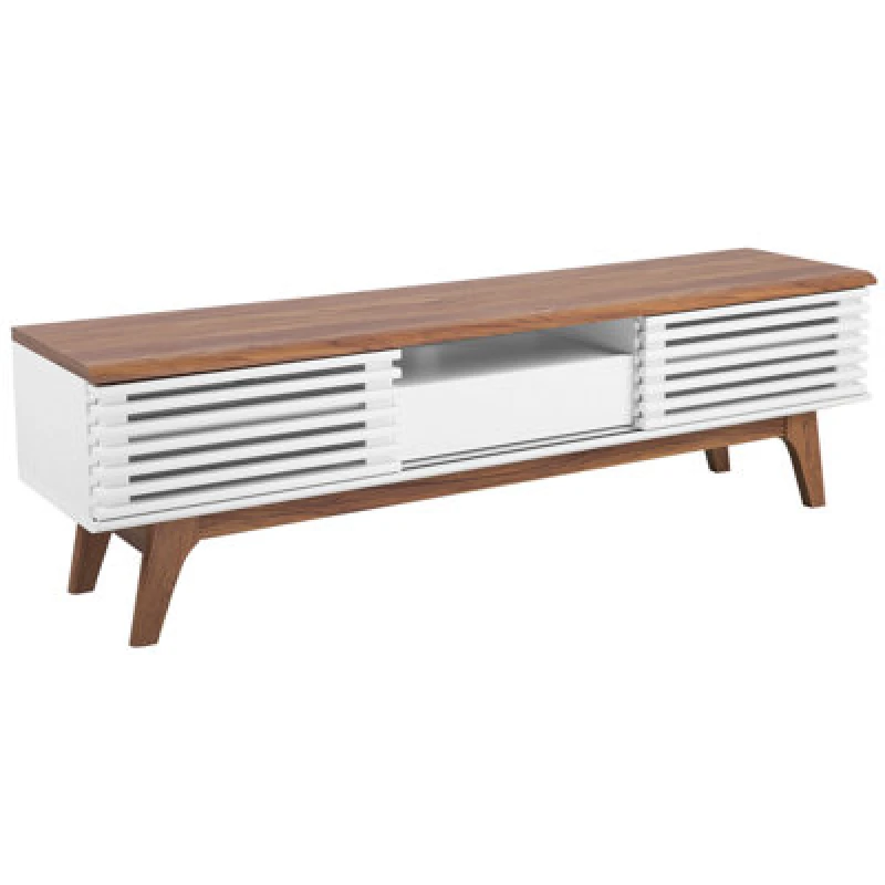 Image of Beliani TV Stand Detroit Brown/ White