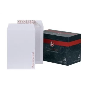 Image of Plus Fabric Envelopes Prestige Board Backed Peel and Seal 120gm2 White C4 1 x Pack of 125