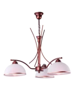 Image of Patrycja Retro Multi Arm Pendant Ceiling Light Brown, 3x E27