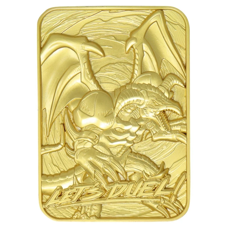 Image of Yu-Gi-Oh! Limited Edition 24k Gold Plated B. Skull Dragon Metal Card Metallic Gold unisex