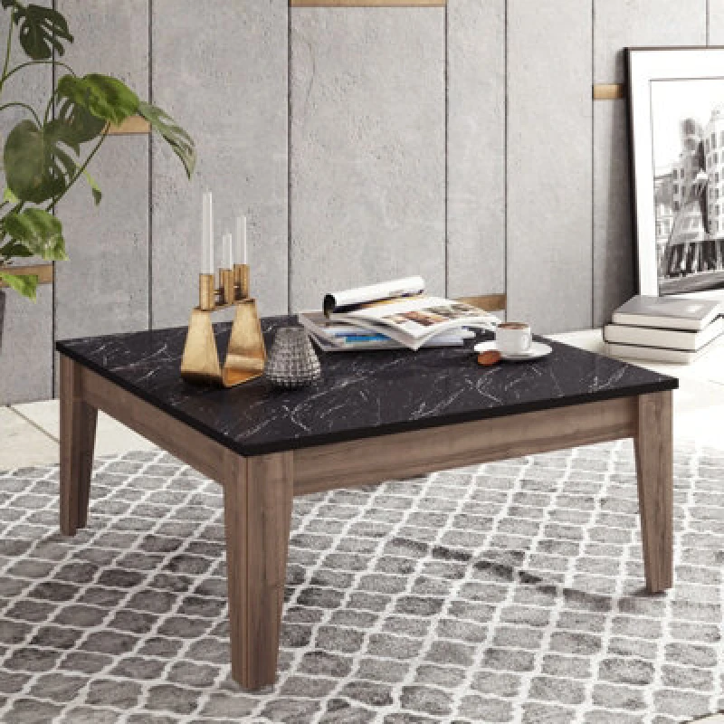 Image of Decorotika Lorenz Modern Coffee Table Walnut