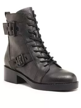 Image of Rocket Dog Pearly Lace Up Ankle Boot - Grey, Size 6, Women