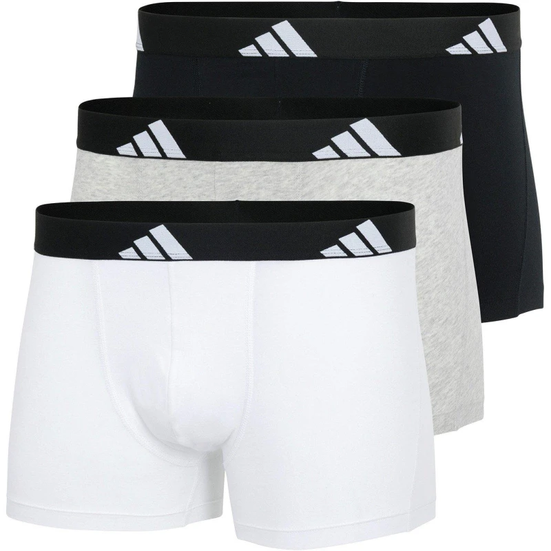 Image of adidas 3 Pack Boxers Mens Assorted male Medium