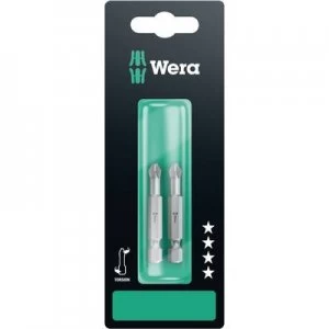 Image of Wera 855/4 TZ SB SiS Philips bit PZ 2 Tool steel hardened F 6.3 2 pcs