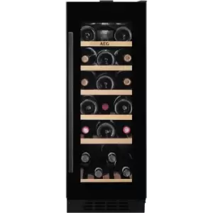 Image of AEG 18 Bottle Built-in Wine Cooler - Black