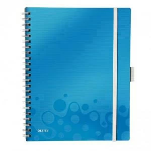 Image of Leitz WOW Be Mobile Book A4 PP ruled blue - Outer carton of 6