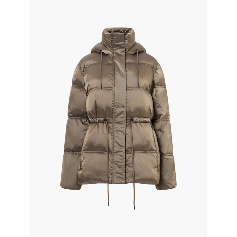 Image of French Connection Womens FC Kendra Puff Short Puffer Jacket Beige female 8 (XS)