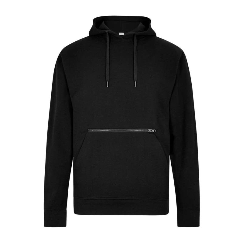 Image of Kustom Kit Mens Pique Regular Hoodie in Black Size: Large Black Male L
