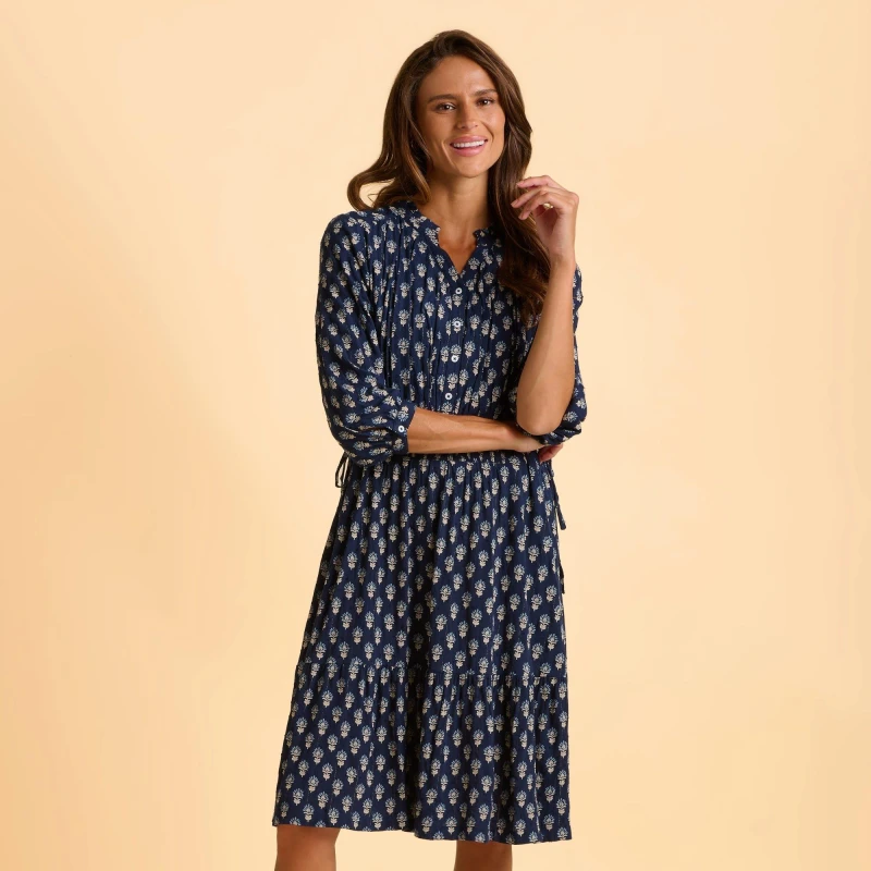 Image of Brakeburn Alpine Dress Navy female UK 20
