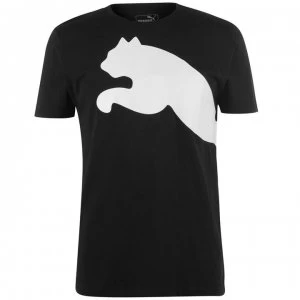 Image of Puma Big Cat QT T Shirt Mens - Black/White