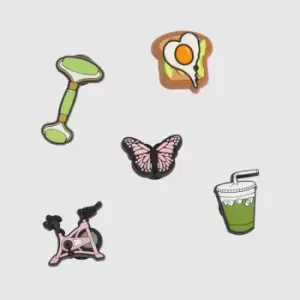 Image of Crocs Fit Chick 5 Pack Pin, Orange, Unisex, Nice Things, 10010199