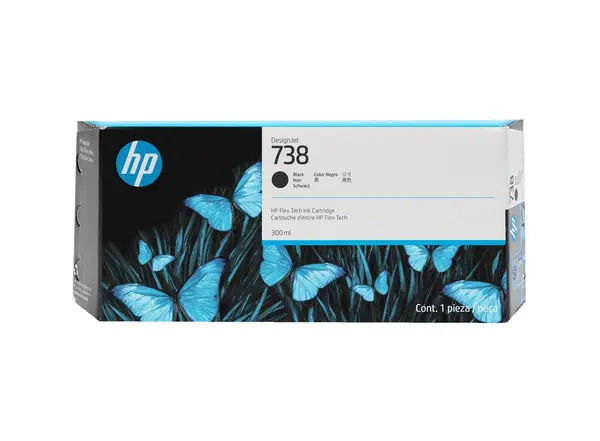 Image of HP 738 300-ml Black DesignJet Ink Cartridge