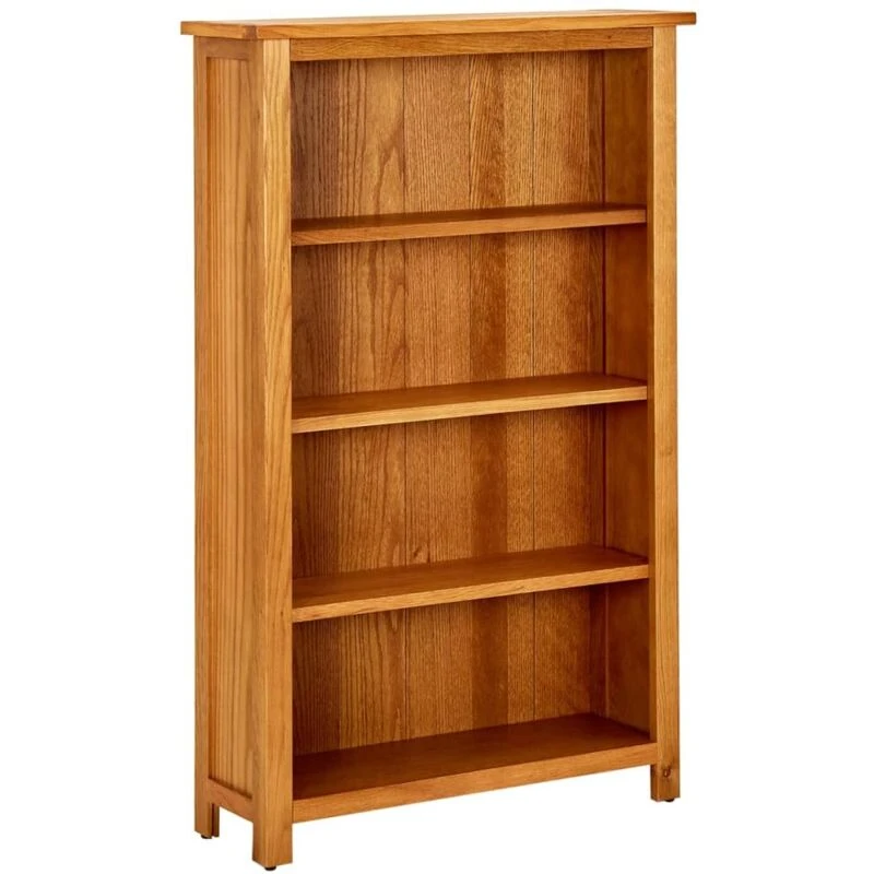 Image of VIDAXL 4-Tier Bookcase 70x22x110cm Solid Oak Wood vidaXL 8720286542989