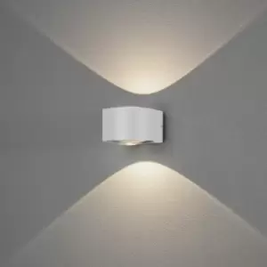Image of Gela Outdoor Modern Up Down Wall Light White 2x 6W LED, IP54