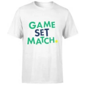 Image of Game Set Match T-Shirt - White - 3XL
