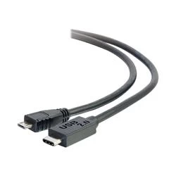 Image of C2G 1m USB 2.0 USB C to USB Micro B Cable M/M - Black