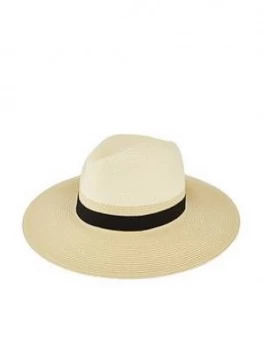 Image of Accessorize Mono Chic Braid Fedora - Natural