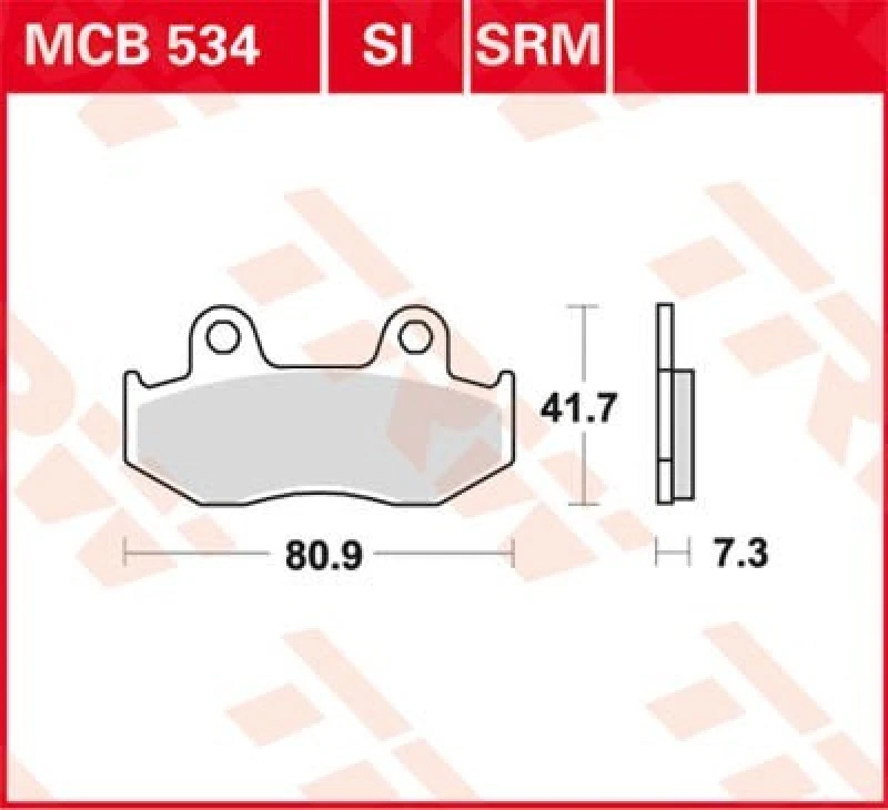 Image of TRW Organic Allround MCB534 Brake pad set Brake Pad Set, disc brake (402)