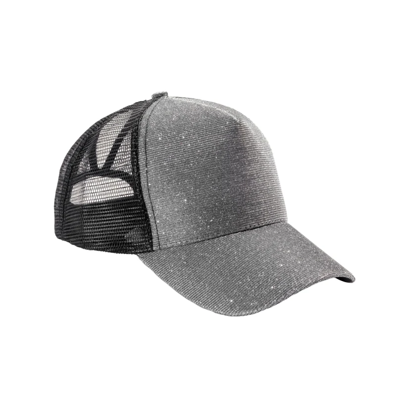 Image of Result Result Men New York Sparkle Trucker Cap in Silver Silver One Size Male 5063417941682
