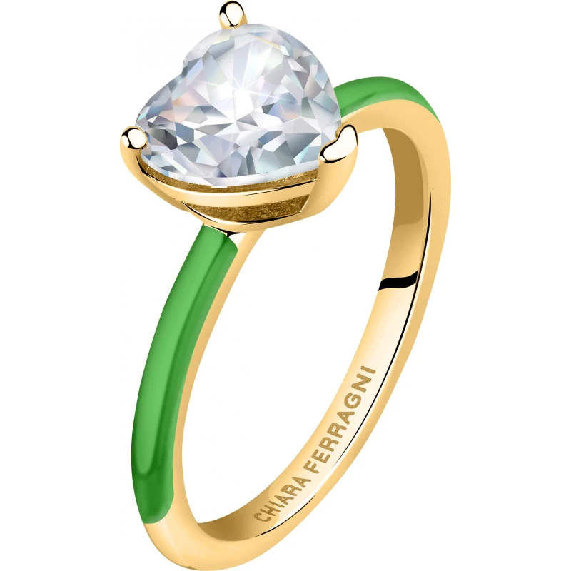 Image of Chiara Ferragni Womens Ring in Green Green Female One Size