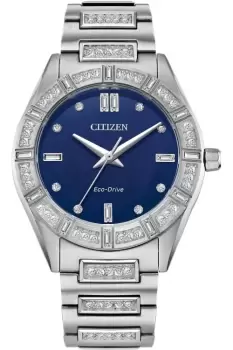 Image of Ladies Citizen Eco-Drive Crystals Watch EM1020-57L