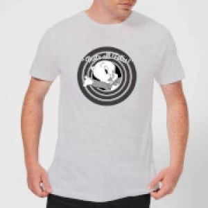 Image of Looney Tunes That's All Folks Porky Pig Mens T-Shirt - Grey - 3XL