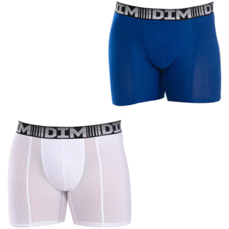 Image of Dim Pack of 2 Long Boxers DIM 3D Flex Air Sport Bleu Male 2XL 01N2-AA2