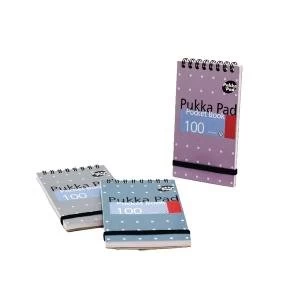 Image of Pukka Pad Ruled Wirebound Metallic Pocket Notebook 100 Pages A7 Pack