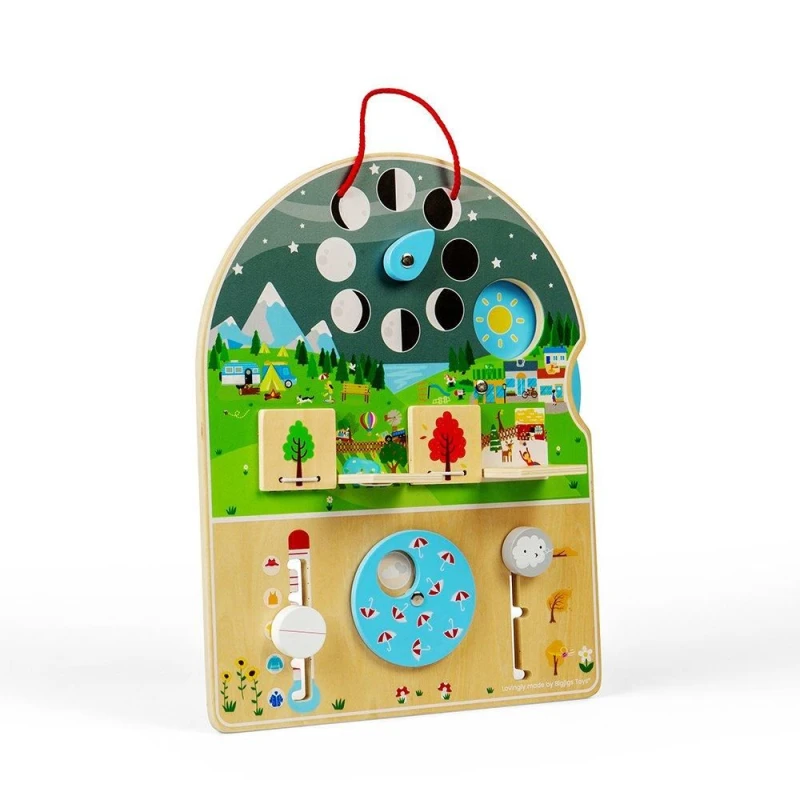 Image of Bigjigs Toys Wooden Weather Board, Explore All Four Seasons Multi unisex