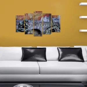 Image of 5PMX-004 Multicolor Decorative MDF Painting (5 Pieces)