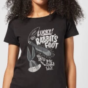 Image of Looney Tunes ACME Lucky Rabbits Foot Womens T-Shirt - Black - M