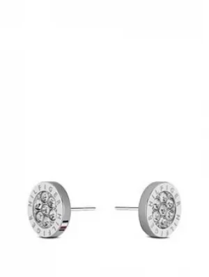 Image of Tommy Hilfiger Multi Crystal Earring, Silver, Women