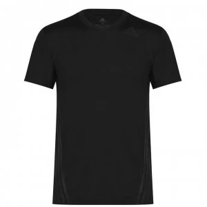 Image of adidas Mens Aeroknit 3-Stripes T-Shirt Slim - Black