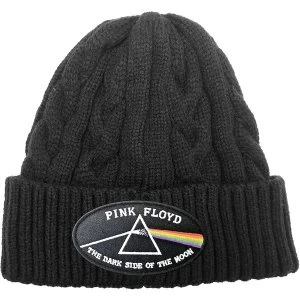 Image of Pink Floyd - The Dark Side of the Moon Black Border Unisex Beanie Hat - Black