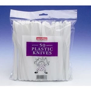 Image of Caroline White Plastic Knives (50)
