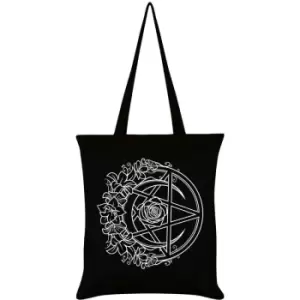 Image of Requiem Collective Monochrome Pentacle Tote Bag (One Size) (Black/White) - Black/White