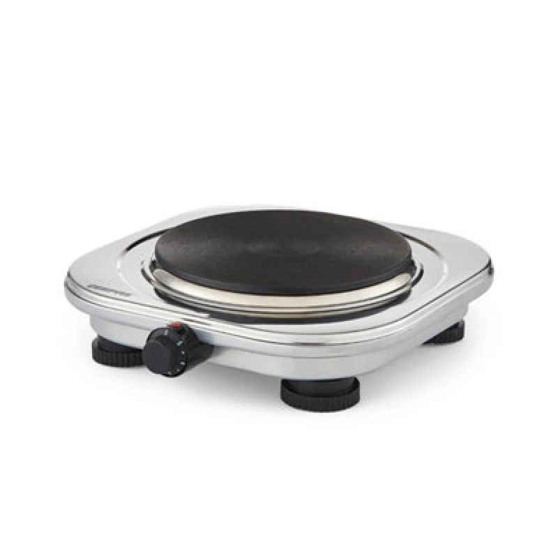 Image of Geepas Single Hot Plate Electric Cooker Portable Powerful Table Top Hob 1500W Metallic Silver unisex