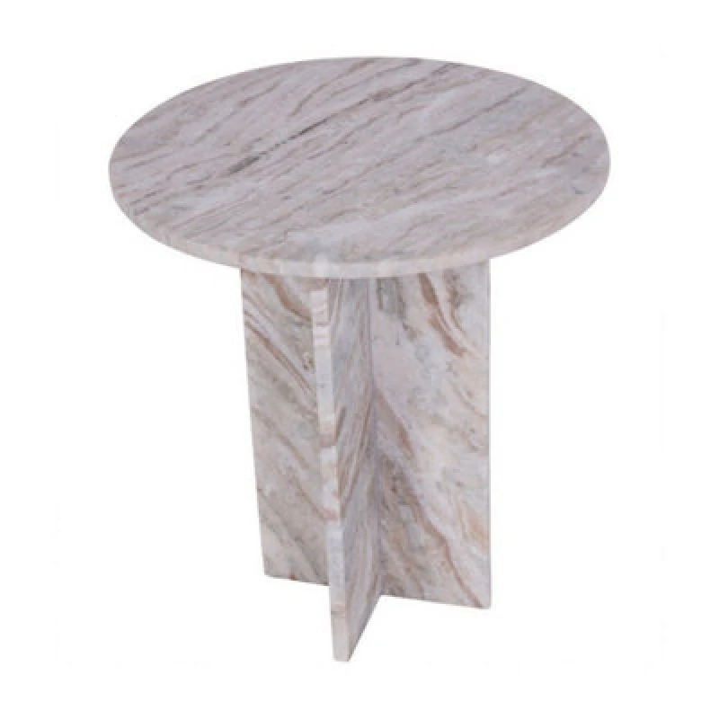 Image of Buttercup Farm Cavallo Fantasy Side Table - Marble/iron - L38 X W38 X H42cm - Brown