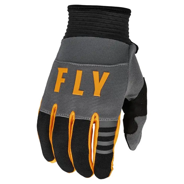 Image of Fly Racing MX Gloves F-16 Dark Grey Black Orange Size YM
