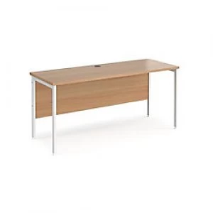 Image of Maestro 25 H-Frame Home Office Desk 600mm Deep White