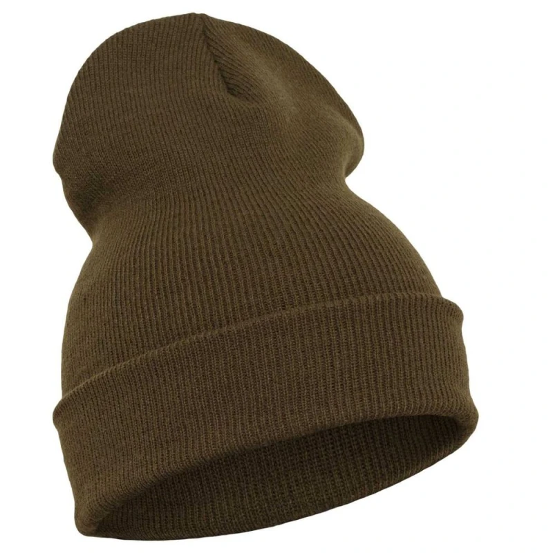 Image of Flexfit Mens Knitted Cuffed Beanie in Olive Olive Male One Size